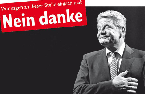 SDAJ protestiert gegen Gauck